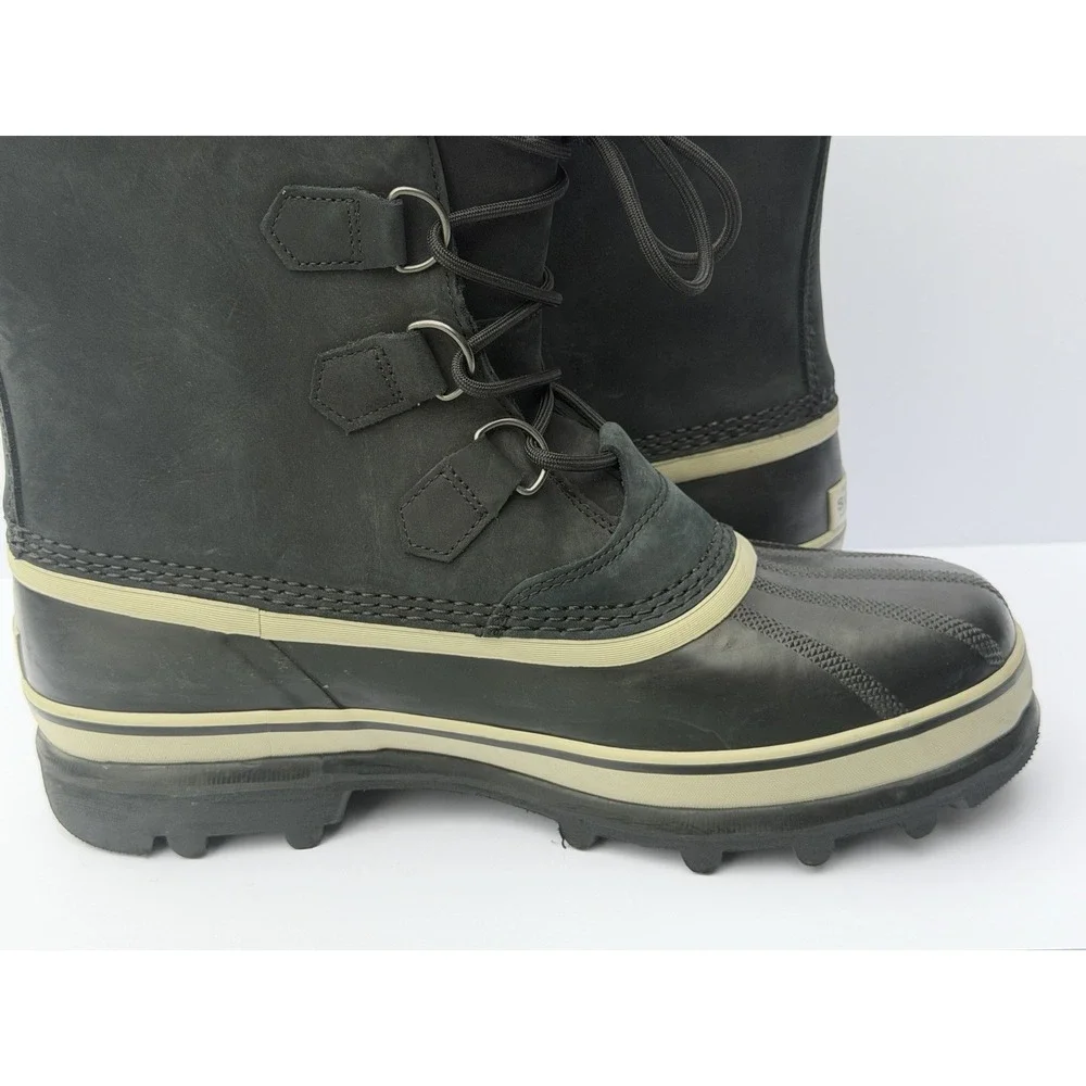 Sorel Caribou Waterproof Insulated Winter Boots Black Mens 11 1523773 NWOB
